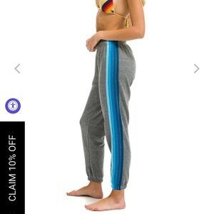 Aviator nation five stripe sweatpants